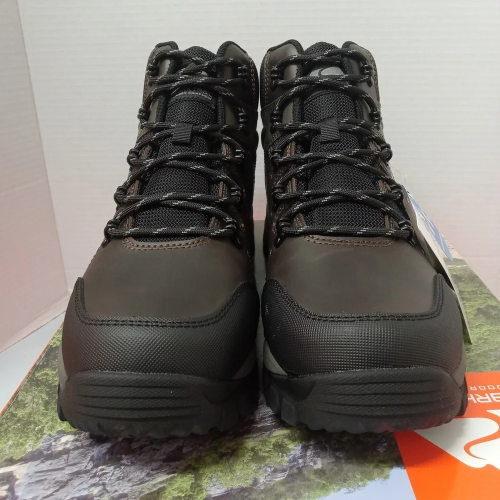 Ozark Trail OT Meadows 2.0 Men's Hiking Boots Size 10 Brown Waterproof Leather